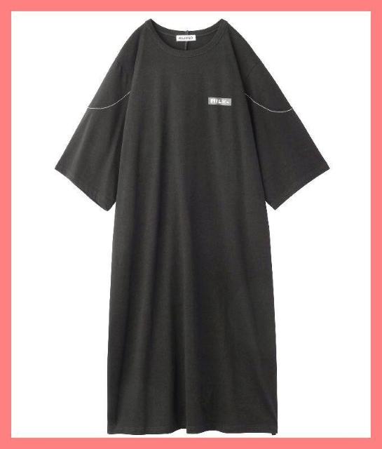 ☆ミルクフェド☆超美品☆完売レア!アップルロゴフレア袖ロングTシャツワンピ☆ < ブランド  ☆ミルクフェド☆超美品☆完売レア!アップルロゴフレア袖ロングTシャツワンピ☆ < ブランドの