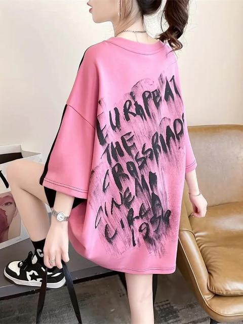 爆ヤス価格990円★女性用プラスサイズカジュアルTシャツ、キャラクタープリント - "ゲームに集中する" デザイン フリーサイズ < 女性ファッション 爆ヤス価格990円★女性用プラスサイズカジュアルTシャツ、キャラクタープリント - "ゲームに集中する" デザイン フリーサイズ < 女性ファッションの