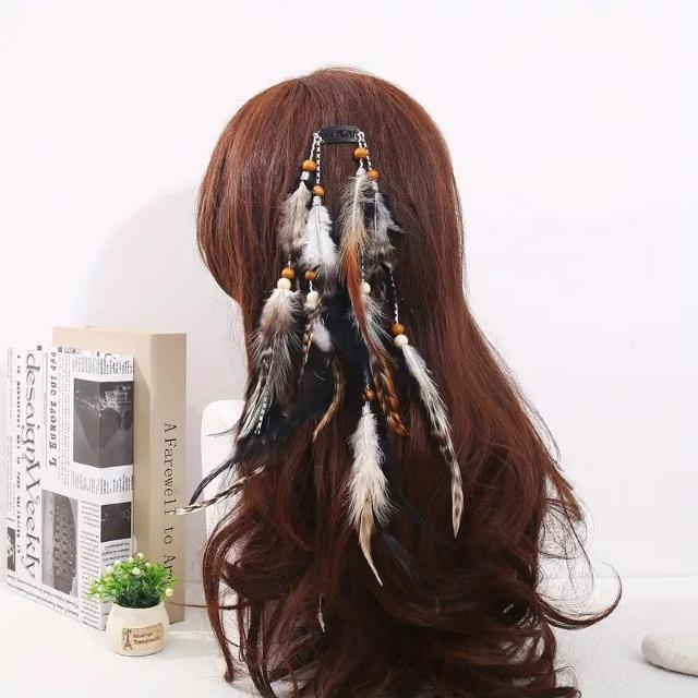 爆ヤス価格790円★ボーホー フェックスフェザー ヘッドバンド レインボーカラー ヘッドウェア カラフル < 女性アクセサリー/時計 爆ヤス価格790円★ボーホー フェックスフェザー ヘッドバンド レインボーカラー ヘッドウェア カラフル < 女性アクセサリー/時計の