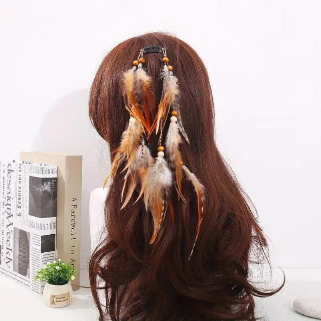 爆ヤス価格790円★ボーホー フェックスフェザー ヘッドバンド レインボーカラー ヘッドウェア カラフル < 女性アクセサリー/時計 爆ヤス価格790円★ボーホー フェックスフェザー ヘッドバンド レインボーカラー ヘッドウェア カラフル < 女性アクセサリー/時計の