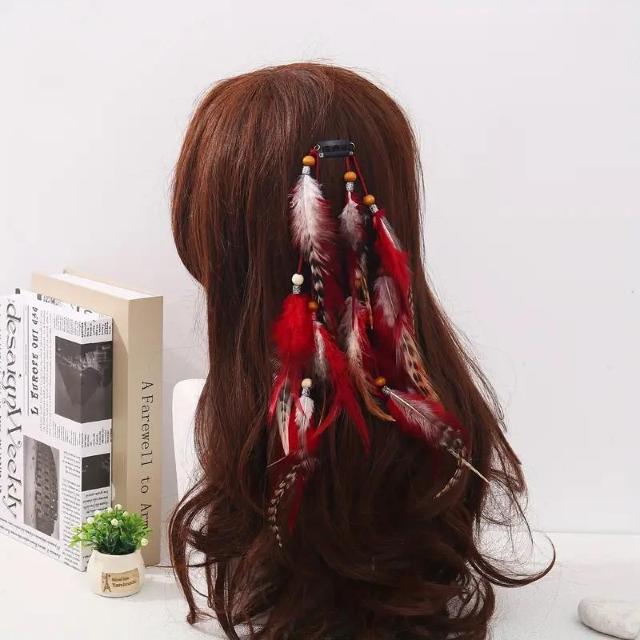 爆ヤス価格790円★ボーホー フェックスフェザー ヘッドバンド レインボーカラー ヘッドウェア カラフル < 女性アクセサリー/時計 爆ヤス価格790円★ボーホー フェックスフェザー ヘッドバンド レインボーカラー ヘッドウェア カラフル < 女性アクセサリー/時計の