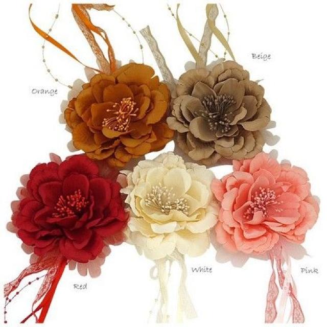 レースリボン 美麗フラワー コサージュ レッド★新品 < 女性アクセサリー/時計 レースリボン 美麗フラワー コサージュ レッド★新品 < 女性アクセサリー/時計の