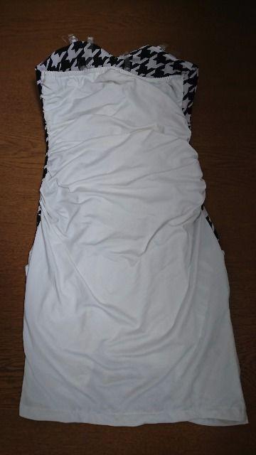 千鳥柄☆ミニタイトドレス☆ホワイト☆新品 < 女性ファッション 千鳥柄☆ミニタイトドレス☆ホワイト☆新品 < 女性ファッションの