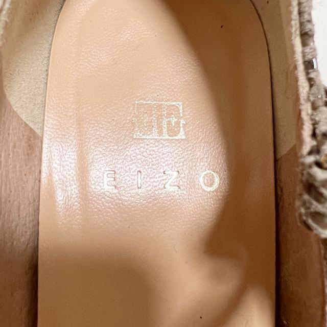 【美品】バイカラー スエードパンプス/EIZO/22.5cm/ブルー×パイソン < 女性ファッション  【美品】バイカラー スエードパンプス/EIZO/22.5cm/ブルー×パイソン < 女性ファッションの