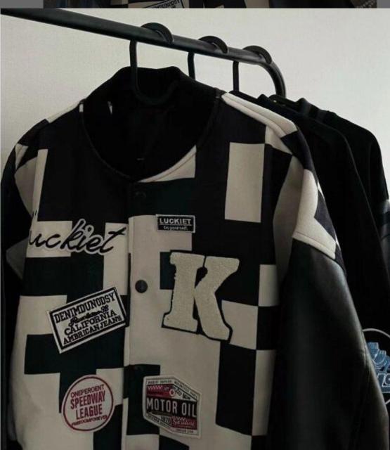 デバイス★ビッグシルエットチェッカー柄スタジャン < 女性ファッション デバイス★ビッグシルエットチェッカー柄スタジャン < 女性ファッションの