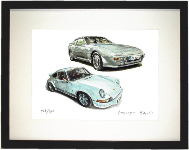 GC-1001 944/911S限定版画サイン額装作家平右ヱ門 < 自動車/バイク GC-1001 944/911S限定版画サイン額装作家平右ヱ門 < 自動車/バイク