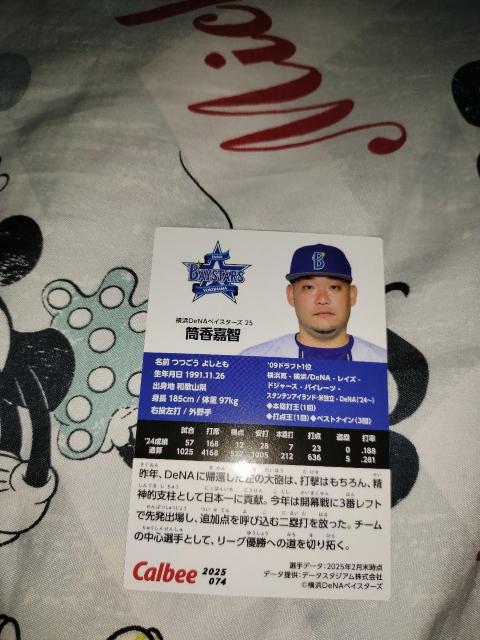 ☆2025 カルビー第A弾!! 横浜DeNAベイスターズ 筒香嘉智 074☆ < トレーディングカード ☆2025 カルビー第A弾!! 横浜DeNAベイスターズ 筒香嘉智 074☆ < トレーディングカードの