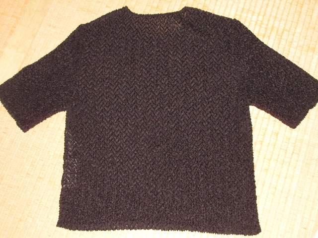 透け感*編みレース*半袖トップス(ブラック)レディース < 女性ファッション  透け感*編みレース*半袖トップス(ブラック)レディース < 女性ファッションの