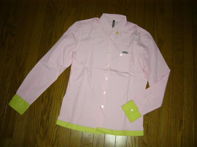 新品 FRAPBOIS フラボア ストライプ ラインシャツ 1 ピンク系 長袖 天使 美中古 < ブランド  新品 FRAPBOIS フラボア ストライプ ラインシャツ 1 ピンク系 長袖 天使 美中古 < ブランドの