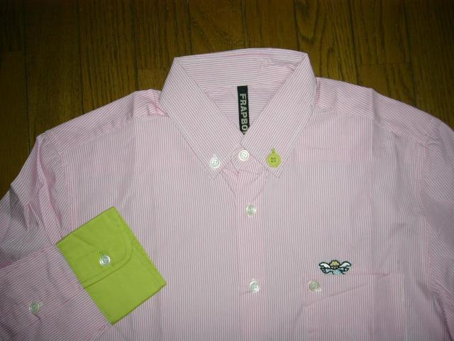 新品 FRAPBOIS フラボア ストライプ ラインシャツ 1 ピンク系 長袖 天使 美中古 < ブランド  新品 FRAPBOIS フラボア ストライプ ラインシャツ 1 ピンク系 長袖 天使 美中古 < ブランドの