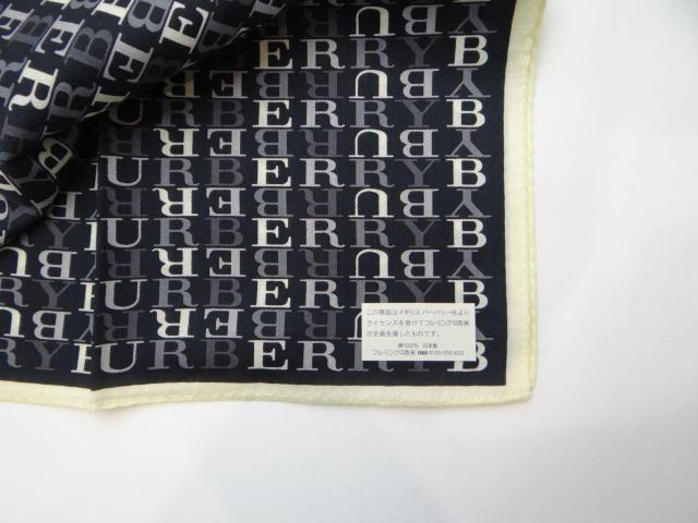 BURBERRY バーバリー ロンドン ロゴ コットン ハンカチ ブラック系マルチカラー<未使用品>【送料無料】 < ブランド BURBERRY バーバリー ロンドン ロゴ コットン ハンカチ ブラック系マルチカラー<未使用品>【送料無料】 < ブランドの