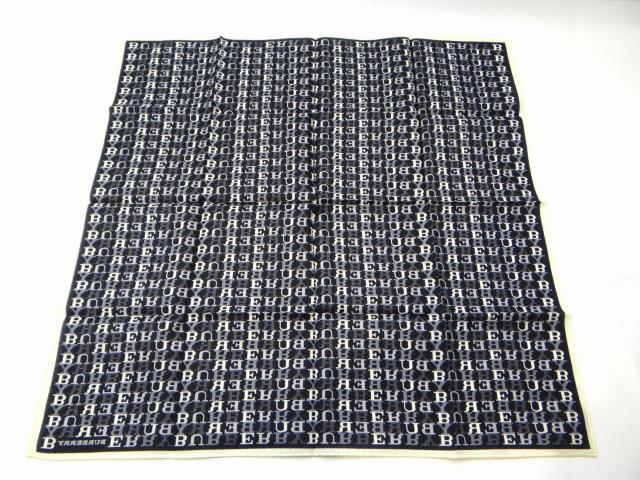 BURBERRY バーバリー ロンドン ロゴ コットン ハンカチ ブラック系マルチカラー<未使用品>【送料無料】 < ブランド BURBERRY バーバリー ロンドン ロゴ コットン ハンカチ ブラック系マルチカラー<未使用品>【送料無料】 < ブランドの