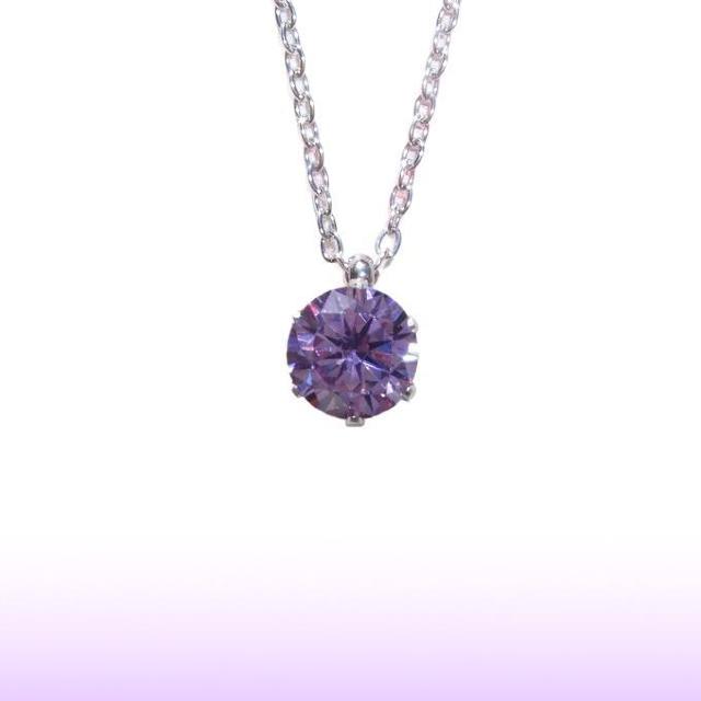 送料無料 即買い:H&C 対アレルギーサージカルステンレス一粒 アメジスト CZネックレス(6mm < 女性アクセサリー/時計 送料無料 即買い:H&C 対アレルギーサージカルステンレス一粒 アメジスト CZネックレス(6mm < 女性アクセサリー/時計の