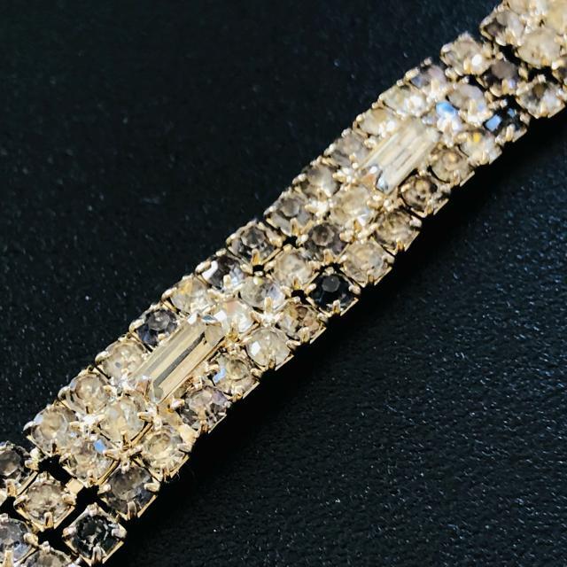 1円スタート ゴールドカラー シルバーカラー ラインストーン 喜平 ブレスレット ブレス < 女性アクセサリー/時計 1円スタート ゴールドカラー シルバーカラー ラインストーン 喜平 ブレスレット ブレス < 女性アクセサリー/時計の