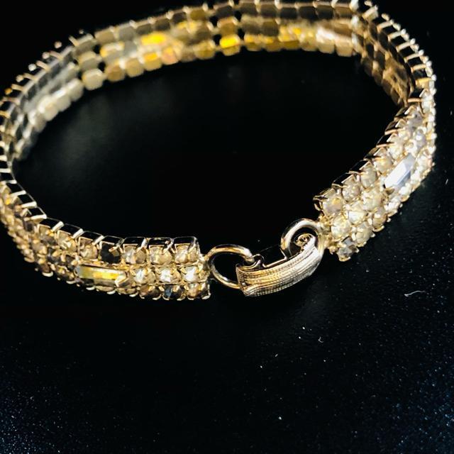1円スタート ゴールドカラー シルバーカラー ラインストーン 喜平 ブレスレット ブレス < 女性アクセサリー/時計 1円スタート ゴールドカラー シルバーカラー ラインストーン 喜平 ブレスレット ブレス < 女性アクセサリー/時計の