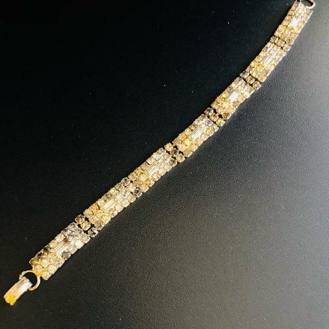 1円スタート ゴールドカラー シルバーカラー ラインストーン 喜平 ブレスレット ブレス < 女性アクセサリー/時計 1円スタート ゴールドカラー シルバーカラー ラインストーン 喜平 ブレスレット ブレス < 女性アクセサリー/時計の