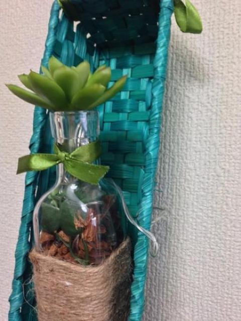 バンブーとガラス瓶の壁飾りLEDライト★テーブルライトにも < ペット/手芸/園芸  バンブーとガラス瓶の壁飾りLEDライト★テーブルライトにも < ペット/手芸/園芸の