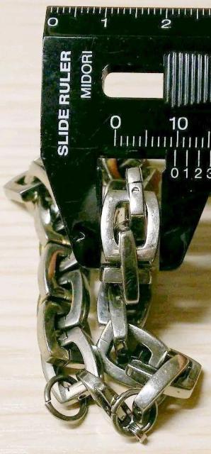 チタンブレスレット 長さ約18.6p(チェーン構造のため短めに調整可能) < 男性アクセサリー/時計  チタンブレスレット 長さ約18.6p(チェーン構造のため短めに調整可能) < 男性アクセサリー/時計の