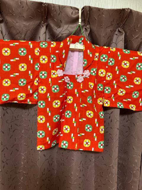 1829.レトロ☆子供着物アンサンブル☆難あり☆リメイクなどに < キッズ/ベビー  1829.レトロ☆子供着物アンサンブル☆難あり☆リメイクなどに < キッズ/ベビーの