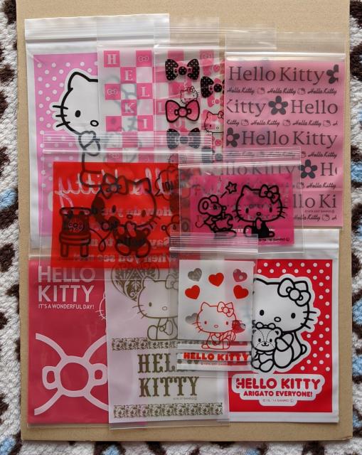 ハローキティ袋10枚セット チャック付き袋 リボン ピンク < おもちゃ ハローキティ袋10枚セット チャック付き袋 リボン ピンク < おもちゃの