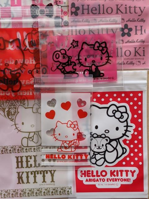 ハローキティ袋10枚セット チャック付き袋 リボン ピンク < おもちゃ ハローキティ袋10枚セット チャック付き袋 リボン ピンク < おもちゃの