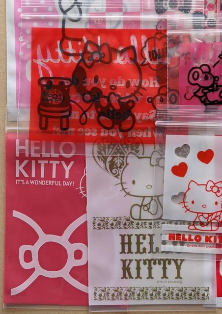 ハローキティ袋10枚セット チャック付き袋 リボン ピンク < おもちゃ ハローキティ袋10枚セット チャック付き袋 リボン ピンク < おもちゃの