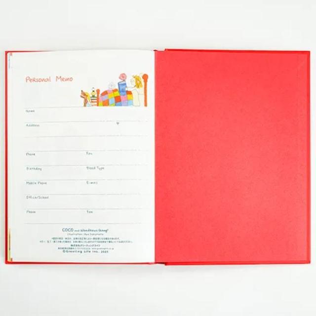 Da11 ココちゃん 2026 B6 ハードカバー スケジュール帳 風船 星 < 女性ファッション Da11 ココちゃん 2026 B6 ハードカバー スケジュール帳 風船 星 < 女性ファッションの