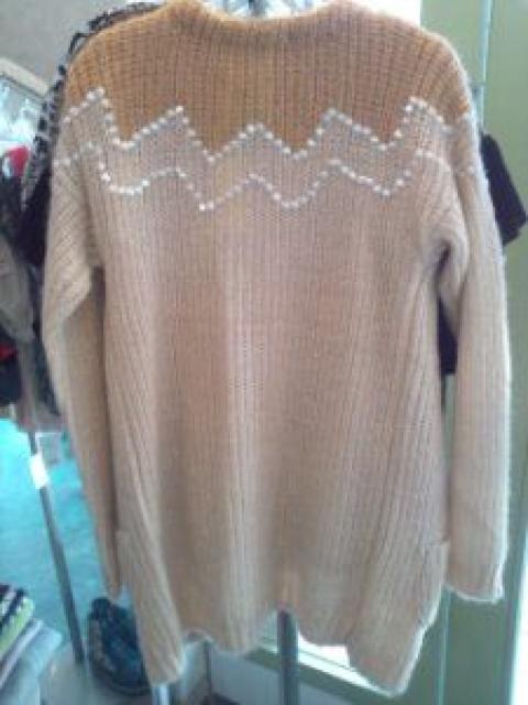 アクアガールキャメルベージュバイカラーニットカーディガンM38 < 女性ファッション  アクアガールキャメルベージュバイカラーニットカーディガンM38 < 女性ファッションの