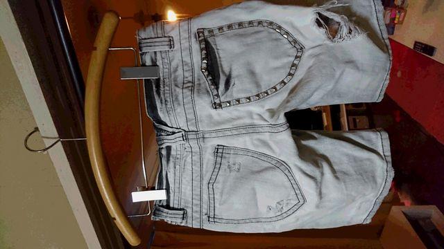 GLAD NEWS スタッズ付 クラッシュデニム ハーパン < ブランド GLAD NEWS スタッズ付 クラッシュデニム ハーパン < ブランドの