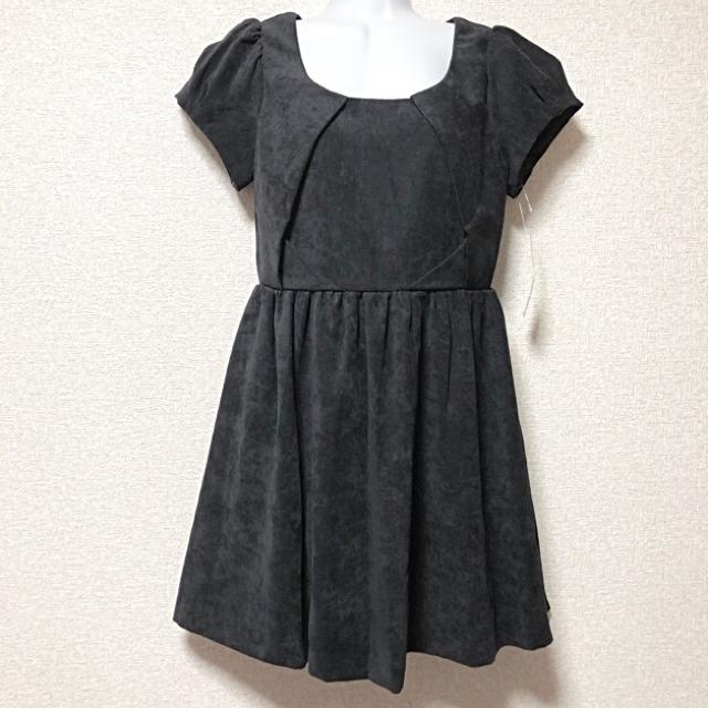 【新品】秋冬仕様☆スウェード調半袖ミニワンピ < 女性ファッション  【新品】秋冬仕様☆スウェード調半袖ミニワンピ < 女性ファッションの
