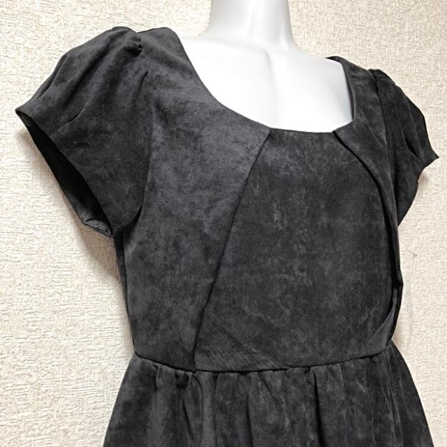 【新品】秋冬仕様☆スウェード調半袖ミニワンピ < 女性ファッション  【新品】秋冬仕様☆スウェード調半袖ミニワンピ < 女性ファッションの