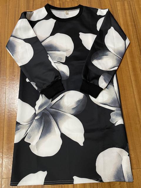 新品.未使用.長袖.大花柄ワンピース < 女性ファッション  新品.未使用.長袖.大花柄ワンピース  < 女性ファッションの