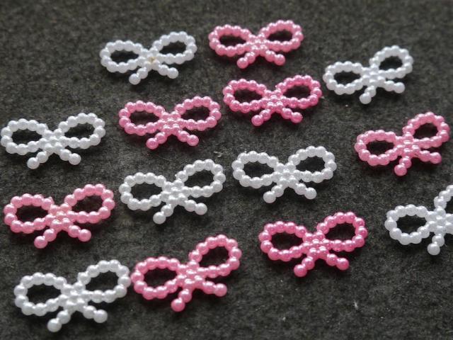 プラパーツ 手芸・アクセサリーパーツ  パールリボン14個セット デコパーツ < 香水/コスメ/ネイル  プラパーツ 手芸・アクセサリーパーツ  パールリボン14個セット デコパーツ < 香水/コスメ/ネイルの