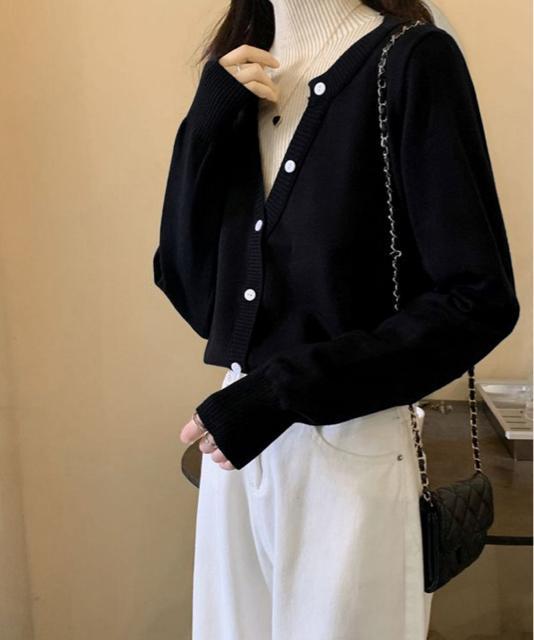 送料無料 新品 レイヤード風 ニットトップス ハイネック < 女性ファッション  送料無料 新品 レイヤード風 ニットトップス ハイネック < 女性ファッションの