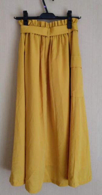 PAGE BOY★アシンメトリースカート★マスタードカラー×黒花柄 < ブランド  PAGE BOY★アシンメトリースカート★マスタードカラー×黒花柄 < ブランドの