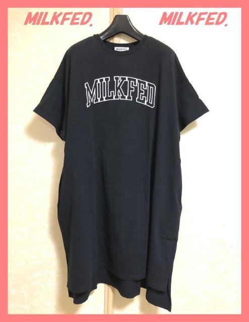☆ミルクフェド☆超美品☆完売ビッグ刺繍ロゴオーバーサイズロングTシャツワンピ☆ < ブランド ☆ミルクフェド☆超美品☆完売ビッグ刺繍ロゴオーバーサイズロングTシャツワンピ☆ < ブランドの