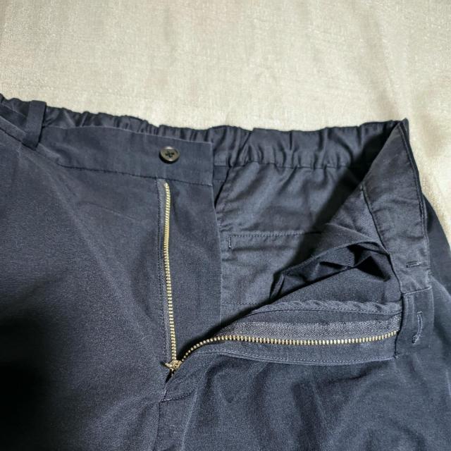 green label relaxing パンツ ネイビー M タック テーパード スリム スラックス < ブランド  green label relaxing パンツ ネイビー M タック テーパード スリム スラックス < ブランドの
