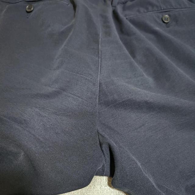 green label relaxing パンツ ネイビー M タック テーパード スリム スラックス < ブランド  green label relaxing パンツ ネイビー M タック テーパード スリム スラックス < ブランドの