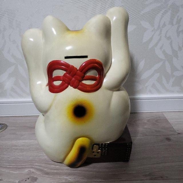 昭和レトロな両手を挙げた招き猫の置物(約35c)貯金箱にも < インテリア/ライフ 昭和レトロな両手を挙げた招き猫の置物(約35c)貯金箱にも < インテリア/ライフの