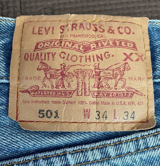 90s USA�� Levis ���[�o�C�X 501 �f�j���p���c �C���f�B�S 34�~34 �� 501xx USA�� ���B���e�[�W �� �u�����h�� 