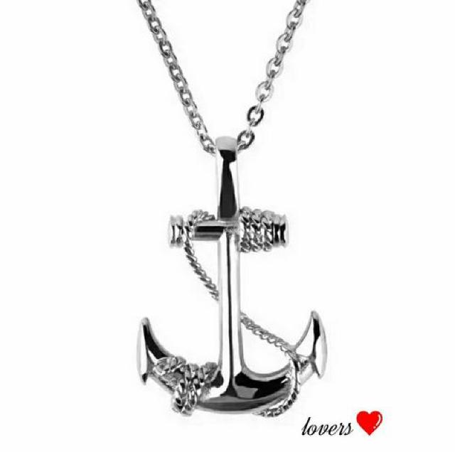 送料無料クロムシルバー碇アンカーいかりネックレスブレスレット < 女性アクセサリー/時計  送料無料クロムシルバー碇アンカーいかりネックレスブレスレット  < 女性アクセサリー/時計の