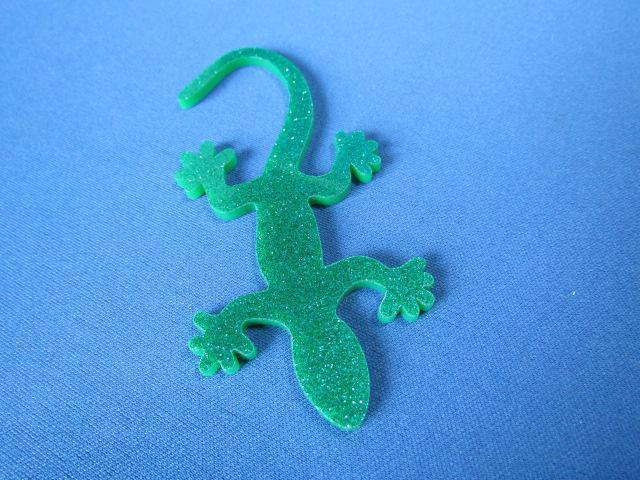 ●Gecko ゲッコー/守宮/ヤモリ! GREEN グリーンラメ仕様 ABS製エンブレム 新品 < 自動車/バイク ●Gecko ゲッコー/守宮/ヤモリ! GREEN グリーンラメ仕様 ABS製エンブレム 新品 < 自動車/バイク