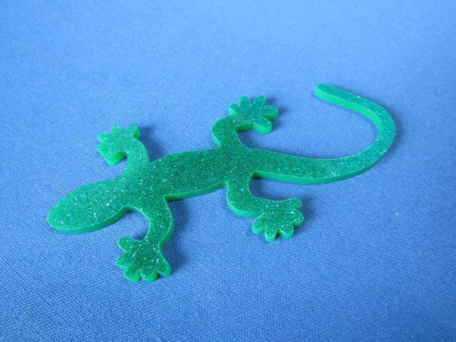 ●Gecko ゲッコー/守宮/ヤモリ! GREEN グリーンラメ仕様 ABS製エンブレム 新品 < 自動車/バイク ●Gecko ゲッコー/守宮/ヤモリ! GREEN グリーンラメ仕様 ABS製エンブレム 新品 < 自動車/バイク