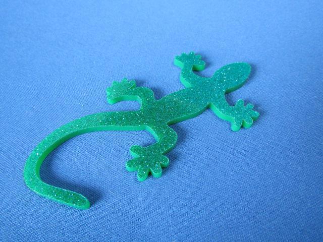 ●Gecko ゲッコー/守宮/ヤモリ! GREEN グリーンラメ仕様 ABS製エンブレム 新品 < 自動車/バイク ●Gecko ゲッコー/守宮/ヤモリ! GREEN グリーンラメ仕様 ABS製エンブレム 新品 < 自動車/バイク