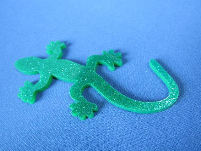 ●Gecko ゲッコー/守宮/ヤモリ! GREEN グリーンラメ仕様 ABS製エンブレム 新品 < 自動車/バイク ●Gecko ゲッコー/守宮/ヤモリ! GREEN グリーンラメ仕様 ABS製エンブレム 新品 < 自動車/バイク