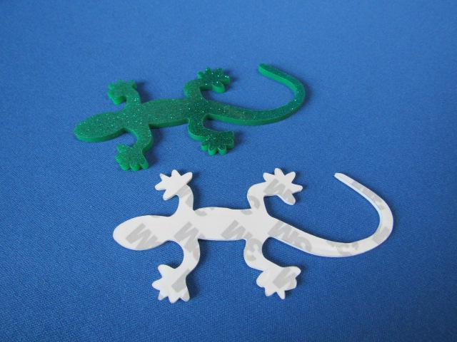 ●Gecko ゲッコー/守宮/ヤモリ! GREEN グリーンラメ仕様 ABS製エンブレム 新品 < 自動車/バイク ●Gecko ゲッコー/守宮/ヤモリ! GREEN グリーンラメ仕様 ABS製エンブレム 新品 < 自動車/バイク