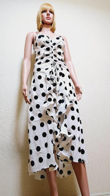 新品☆MISS FOX☆光沢ふりAシャーリング水玉さらっとワンピW156☆3点で即落 < 女性ファッション  新品☆MISS FOX☆光沢ふりAシャーリング水玉さらっとワンピW156☆3点で即落 < 女性ファッションの
