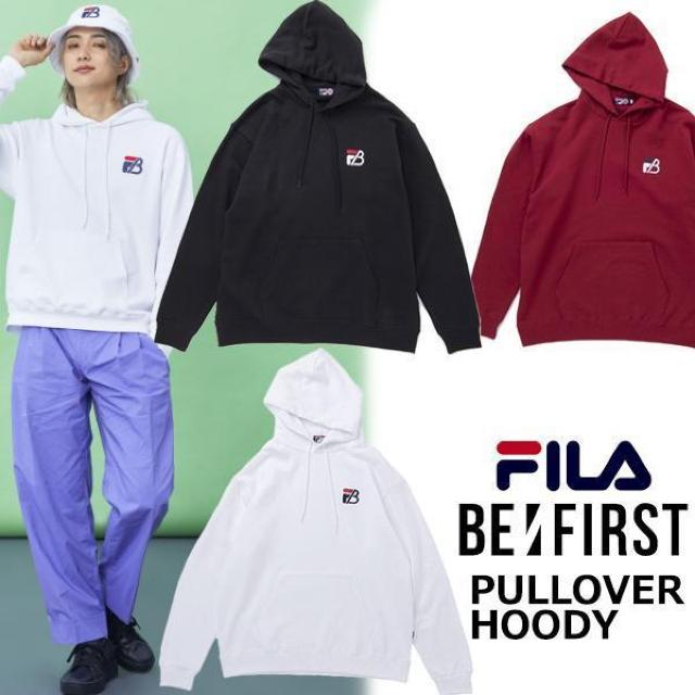 新品 FILA x BE:FIRST プルオーバー スウェット パーカー M白 EMBROIDERY PULLOVER HOODY < ブランド 新品 FILA x BE:FIRST プルオーバー スウェット パーカー M白 EMBROIDERY PULLOVER HOODY < ブランドの