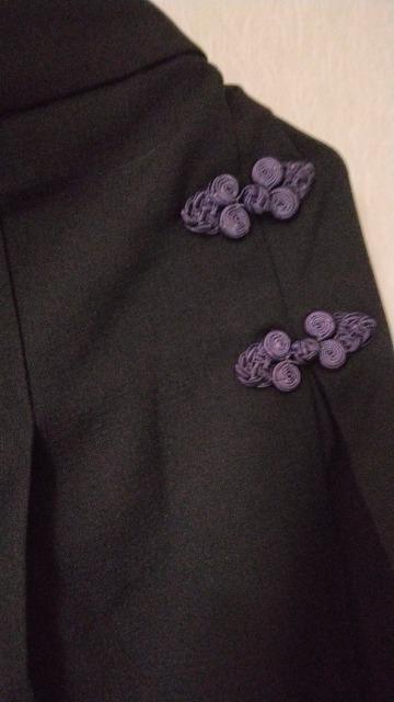 紫チャイナボタン付き袴風ワイドパンツ◆ゴシック/和風◆迄セット割 < ブランド 紫チャイナボタン付き袴風ワイドパンツ◆ゴシック/和風◆迄セット割 < ブランドの