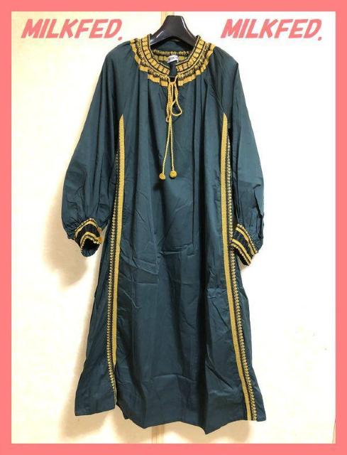 ☆ミルクフェド☆超美品♪完売民族系チロリアン刺繡ギャザーロングワンピース☆ < ブランド ☆ミルクフェド☆超美品♪完売民族系チロリアン刺繡ギャザーロングワンピース☆ < ブランドの